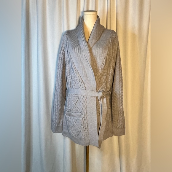 Aritzia Heritage Knit Merino Wool Open-Front Cardigan | L NWT - Picture 7 of 15